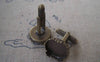 Cufflinks - 10 pcs Antique Brass Crown Cuff Links Cufflinks 15mm Bezel A2613