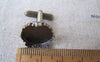 Cufflinks - 10 pcs Antique Brass Crown Cuff Links Cufflinks 15mm Bezel A2613