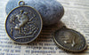 Accessories - 10 Pcs Of Antique Bronze British Coins Charms 22mm A4728