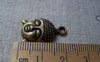 Accessories - 10 Pcs Of Antique Bronze Buddha Head Charms 15x22mm A722