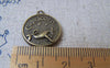 Accessories - 10 Pcs Of Antique Bronze Capricorn The Sea Goat Constellation Round Charms Pendants 18mm A1937