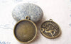 Accessories - 10 Pcs Of Antique Bronze Capricorn The Sea Goat Round Base Setting Charms Match 25mm Cameo A3829