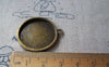 Accessories - 10 Pcs Of Antique Bronze Capricorn The Sea Goat Round Base Setting Charms Match 25mm Cameo A3829