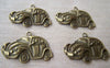 Accessories - 10 Pcs Of Antique Bronze Car Charms Pendants 22x38mm A632