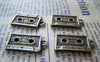 Accessories - 10 Pcs Of Antique Bronze Cassette Tape Charms 12x20mm A1478