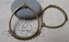 Accessories - 10 Pcs Of Antique Bronze Chandelier Earring Drops Pendants Charms 36x46mm A7104