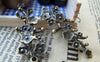 Accessories - 10 Pcs Of Antique Bronze Chinese Plum Blossom Flower Charms Pendants 15x42mm A344