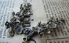 Accessories - 10 Pcs Of Antique Bronze Chinese Plum Blossom Flower Charms Pendants 15x42mm A344