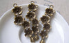 Accessories - 10 Pcs Of Antique Bronze Chinese Plum Blossom Flower Charms Pendants 15x57mm A2877