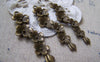 Accessories - 10 Pcs Of Antique Bronze Chinese Plum Blossom Flower Charms Pendants 15x57mm A2877