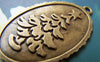 Accessories - 10 Pcs Of Antique Bronze Christmas Tree Deer Oval Pendants 26x41mm A660