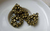 Accessories - 10 Pcs Of Antique Bronze Christmas Wreath Charms Pendants 17mm A5683