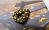 Accessories - 10 Pcs Of Antique Bronze Christmas Wreath Charms Pendants 17mm A5683