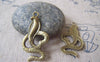 Accessories - 10 Pcs Of Antique Bronze Cobra Snake Charms 27x40mm A3566