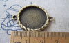 Accessories - 10 Pcs Of Antique Bronze Coiled Edge Base Settings Connnector Match 20mm Cabochon A2095