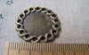 Accessories - 10 Pcs Of Antique Bronze Coiled Edge Base Settings Pendant Match 16mm Cabochon A3211