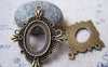Accessories - 10 Pcs Of Antique Bronze Coiled Oval Cameo Base Pendants Match 18x25mm Cabochon A5659