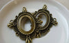 Accessories - 10 Pcs Of Antique Bronze Coiled Oval Cameo Base Pendants Match 18x25mm Cabochon A5659