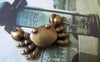 Accessories - 10 Pcs Of Antique Bronze Crabs Charms 16.5x23.5mm A3954