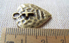 Accessories - 10 Pcs Of Antique Bronze Cross Heart Charms 19x21mm A1273