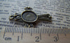Accessories - 10 Pcs Of Antique Bronze Cross Round Base Settings Match 10mm Cabochon A3218