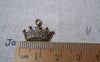 Accessories - 10 Pcs Of Antique Bronze Crown Charms 14x16mm A5013