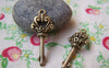 Accessories - 10 Pcs Of Antique Bronze Crown Key Skeleton Key Charms Pendants 14x34mm A211