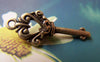 Accessories - 10 Pcs Of Antique Bronze Crown Key Skeleton Key Charms Pendants 14x34mm A211