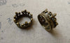 Accessories - 10 Pcs Of Antique Bronze Crown Ring Charms 17mm A6189