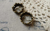 Accessories - 10 Pcs Of Antique Bronze Crown Ring Charms 17mm A6189