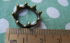 Accessories - 10 Pcs Of Antique Bronze Crown Ring Charms 6x17mm A1450