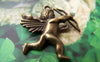 Accessories - 10 Pcs Of Antique Bronze Cupid Charms Pendants 26x26mm A715