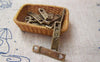 Accessories - 10 Pcs Of Antique Bronze Curved Bar Charms 4x21mm A3362