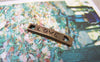 Accessories - 10 Pcs Of Antique Bronze Curved Bar Charms 4x21mm A3362