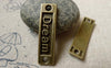Accessories - 10 Pcs Of Antique Bronze Curved Bracelet Connector Charms 10x35mm A6408