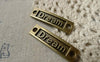 Accessories - 10 Pcs Of Antique Bronze Curved Bracelet Connector Charms 10x35mm A6408