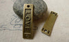 Accessories - 10 Pcs Of Antique Bronze Curved Bracelet Connector Charms 10x35mm A6410