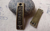 Charm Connectors - 10 pcs Antique Bronze BEST FRIEND Curved Bracelet Connector A6409