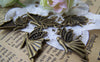 Accessories - 10 Pcs Of Antique Bronze Dancing Angel Fairy Charms Small Size 18x26mm A683
