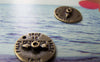Accessories - 10 Pcs Of Antique Bronze Detector Round Charms 15mm A596