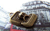Accessories - 10 Pcs Of Antique Bronze Diamond Ring In Box Charms 12x17mm A1471