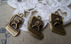 Accessories - 10 Pcs Of Antique Bronze Diamond Ring In Box Charms 12x17mm A1471