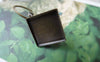 Accessories - 10 Pcs Of Antique Bronze Diamond Shape Earwire Base Setting Match 12mm Bezel Sawtooth Edge A7050