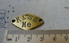 Accessories - 10 Pcs Of Antique Bronze Diamond Shape Kiss Me Rhombus Connector Charms 20x33mm A5462
