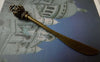 Accessories - 10 Pcs Of Antique Bronze Dinner Crown Knife Charms 8x60mm A6530