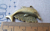 Accessories - 10 Pcs Of Antique Bronze Dolphin Charms 20x35mm A4147