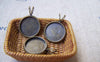 Accessories - 10 Pcs Of Antique Bronze Double Loops Round Bases Match 12mm Cabochon A3217