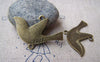 Birds, Pets & Animals - 10 pcs Antique Bronze 1983 Dove Bird Connector Charms 25x40mm A280