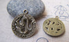 Accessories - 10 Pcs Of Antique Bronze Dragon Filigree Round Pendants 23mm A3085