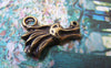 Accessories - 10 Pcs Of Antique Bronze Dragon Head Charms 17x22mm A4816